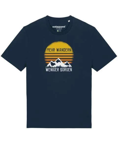 watapparel watapparel T-Shirt Unisex Mehr Wandern, French navy, – Produktbild 1 von 4