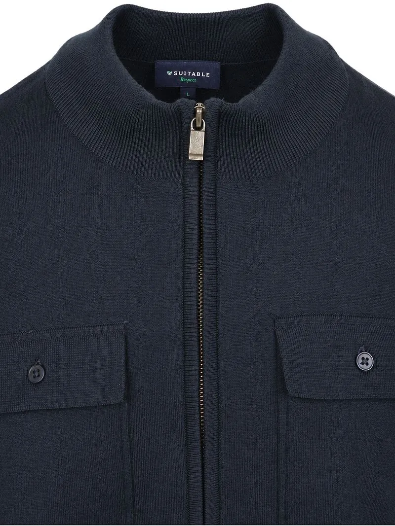 Suitable Suitable Canes Strickjacke Navy - Größe XXL, Dunkelblau, – Produktbild 3 von 5