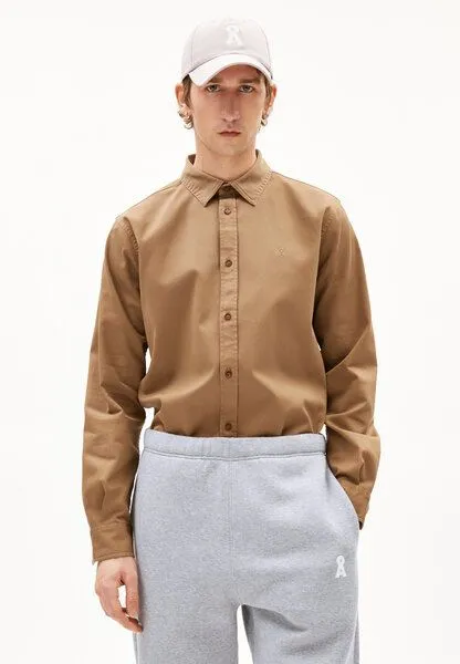 ARMEDANGELS ARMEDANGELS GIAALO OVERSHIRT Herren Hemd aus Bio-Baumwoll Mix, Light oak, – Produktbild 1 von 4