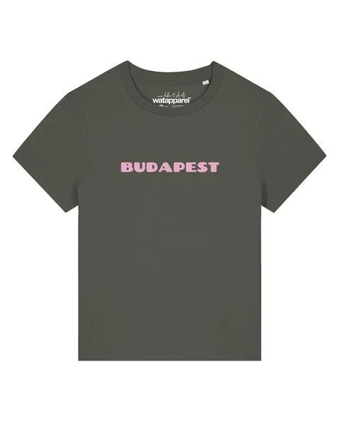watapparel watapparel T-Shirt Frauen Budapest Flora, Khaki, – Produktbild 1 von 2