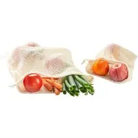 HANS NATUR Einkaufsnetz aus Bio-Baumwolle 2er-Set natur Maße 20x30 cm und 30x38 cm – Produktbild 1 von 1