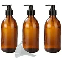 mikken mikken Seifenspender braun 250 ML widerverwendbarer Lotionsspender aus Braunglas 0,25 Liter Apothekerqualität – Produktbild 1 von 1
