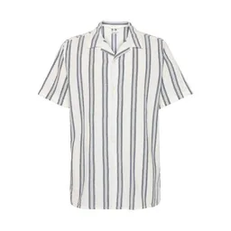 KnowledgeCotton Apparel KnowledgeCotton Apparel Box kurzärmliges gestreiftes Baumwollshirt Hemd GOTS/Vegan – Produktbild 1 von 1