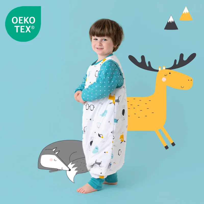 schlummersack Schlummersack Schlafsack mit Füßen 2.5 Tog, Weiss, – Produktbild 4 von 5