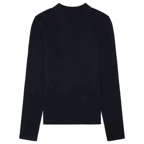 KnowledgeCotton Apparel KnowledgeCotton Apparel Ripp-Longsleeve High Neck, Night sky, – Produktbild 1 von 4