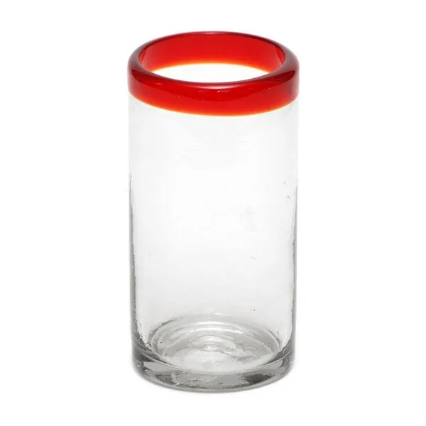 GLOBO Fair Trade GLOBO Fair Trade Glas Longdrink, Recyclingglas mundgeblasen, Rot, – Produktbild 1 von 1