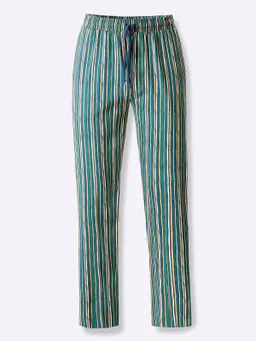 wäschepur men Hose lang dunkelblau-grün-gestreift – Produktbild 1 von 1