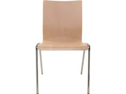 Besucherstuhl "A45" Buche, Gestell verchromt – Produktbild 1 von 1