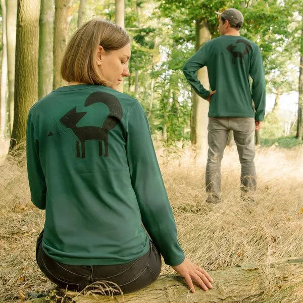 Cmig Cmig Franzi Fuchs Langarmshirt unisex, Grün, – Produktbild 2 von 4