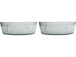 Trink- & Futternapf "LUNA", 2er-Pack, aus Recyclingglas, Ø 23 cm – Produktbild 1 von 1