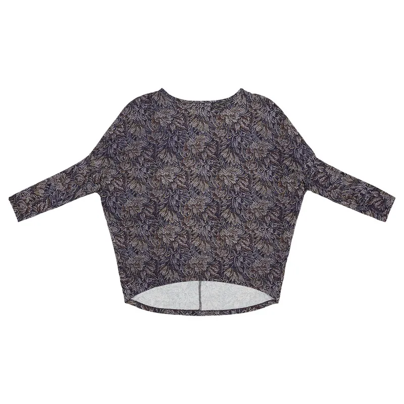 WiDDA Widda Damen vegan T-Shirt Slabby Floral Mehrfarbig, Grau, – Produktbild 2 von 2