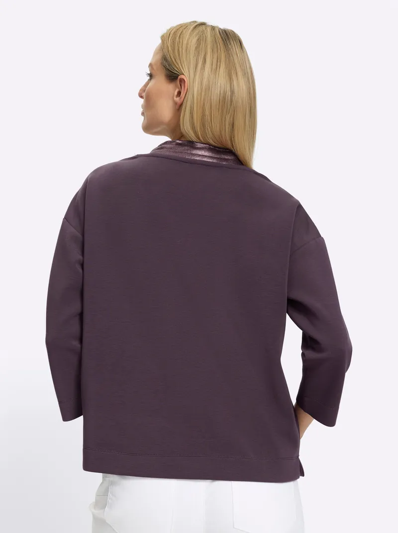 heine Sweatshirt aubergine, Aubergine, – Produktbild 2 von 2