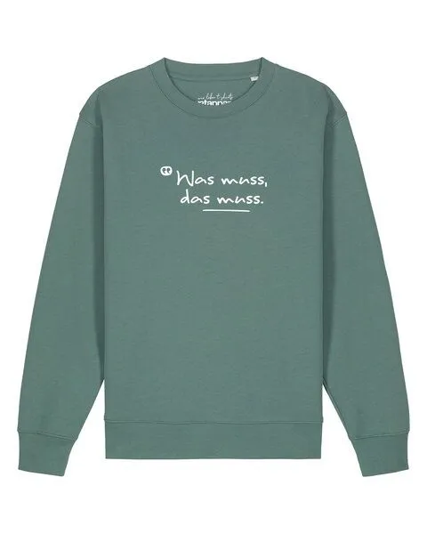 watapparel watapparel Sweatshirt Unisex Was muss das muss, Green bay, – Produktbild 1 von 2