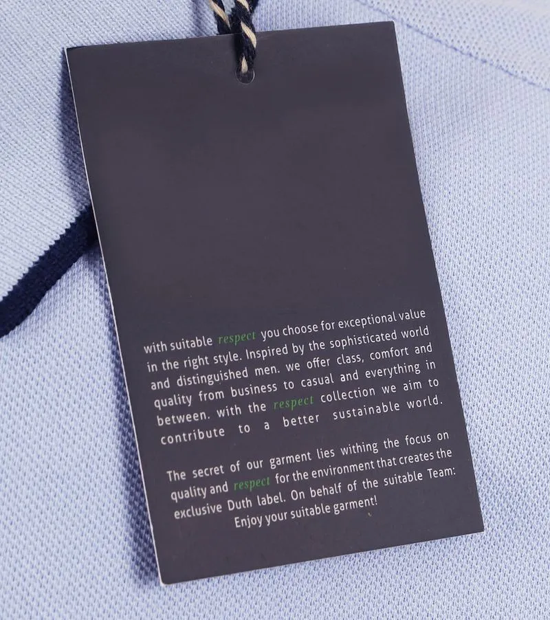 Suitable Suitable Respect Poloshirt Tip Ferry Hellblau - Größe M, Hellblau, – Produktbild 5 von 5