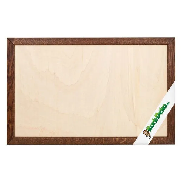 Kork-Deko Kork-Deko Rahmen 90x60 cm für Pinnwand aus Kork – Eiche dunkel – DIY Holzrahmen leer – Produktbild 3 von 4