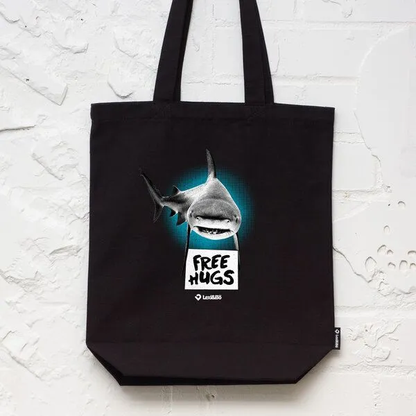 Lexi&Bö Lexi&Bö Free Hugs Shopping Bag, Schwarz, – Produktbild 1 von 1