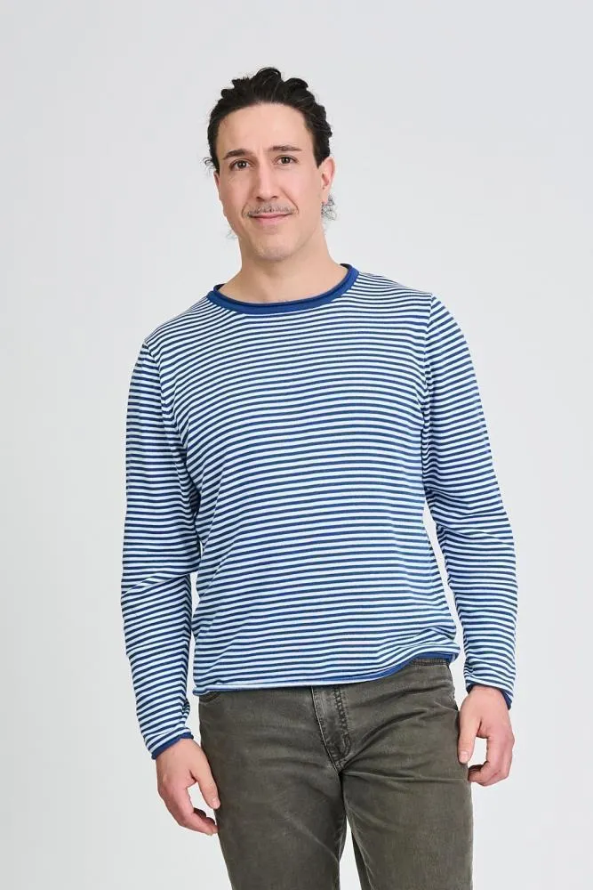 Zerum Streifen Pullover Modell: Raul, Royal/sand, – Produktbild 1 von 1