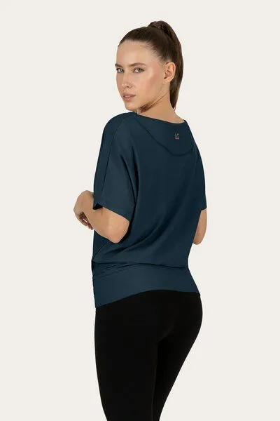 Urban Goddess Urban Goddess Budhi Kurzarm Pilates & Yoga Shirt, Orion (blau), – Produktbild 3 von 4
