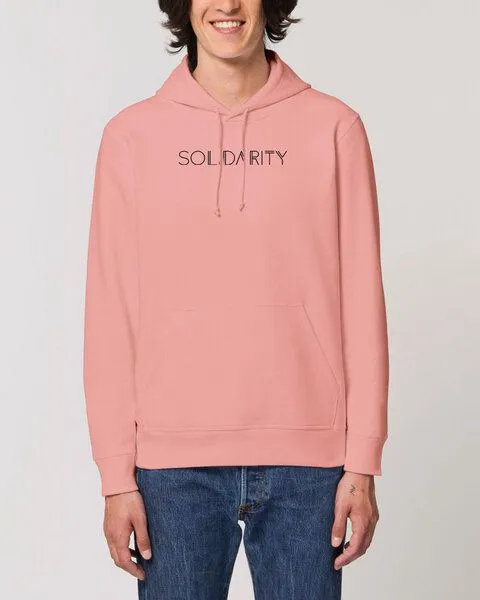 Human Family Human Family Bio Unisex Hoodie - "Drum - Solidarity", Altrosa (rose), – Produktbild 3 von 4