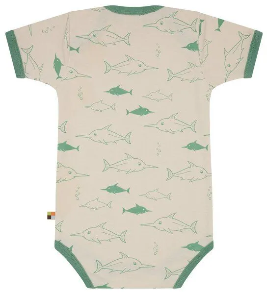 loud + proud loud + proud Babys & Kinder Body kurzarm Druck, GOTS-zertifiziert, Bamboo(grün), – Produktbild 1 von 3