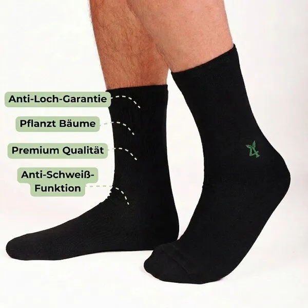 Socks For Plants Socks For Plants Socken aus Bambus Viskose 4er Pack, Schwarz, – Produktbild 2 von 3