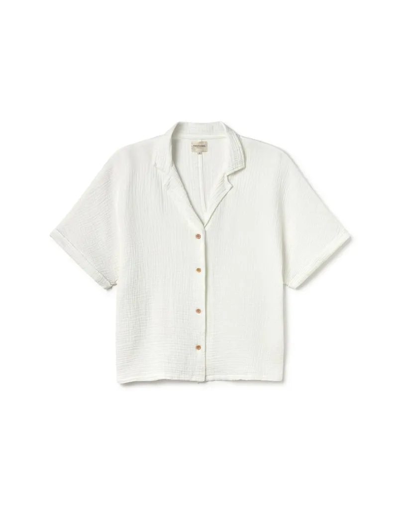 TWOTHIRDS TWOTHIRDS Damen vegan Hemd Zuqar Off White, Weiß, – Produktbild 2 von 2