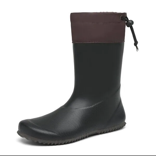 SAGUARO SAGUARO - Gummistiefel Barfußschuhe vegan Naturkautschuk, Schwarz, – Produktbild 2 von 4
