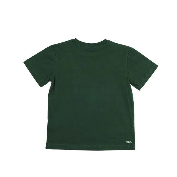 Spangeltangel Spangeltangel Kinder-T-Shirt "Oktopus", bedruckt, Biobaumwolle, Dunkelgrün, – Produktbild 3 von 4