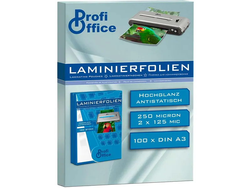 ProfiOffice Laminierfolien DIN A3, 2 x 125 µ, 100 Stk. – Produktbild 1 von 1