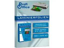 ProfiOffice Laminierfolien DIN A3, 2 x 125 µ, 100 Stk. – Produktbild 1 von 1