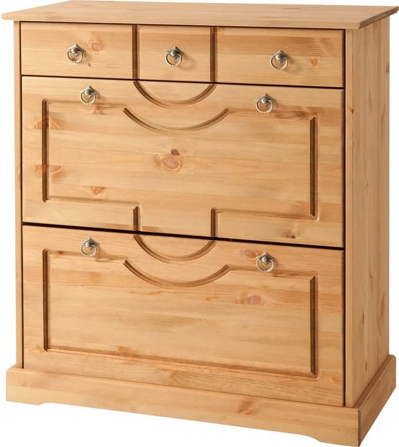 OTTO home Garderoben-Set Klera, (Set, 4-St), 4-teilig, aus massiver Kiefer, FSC®-zertifiziert, Braun, – Produktbild 4 von 5