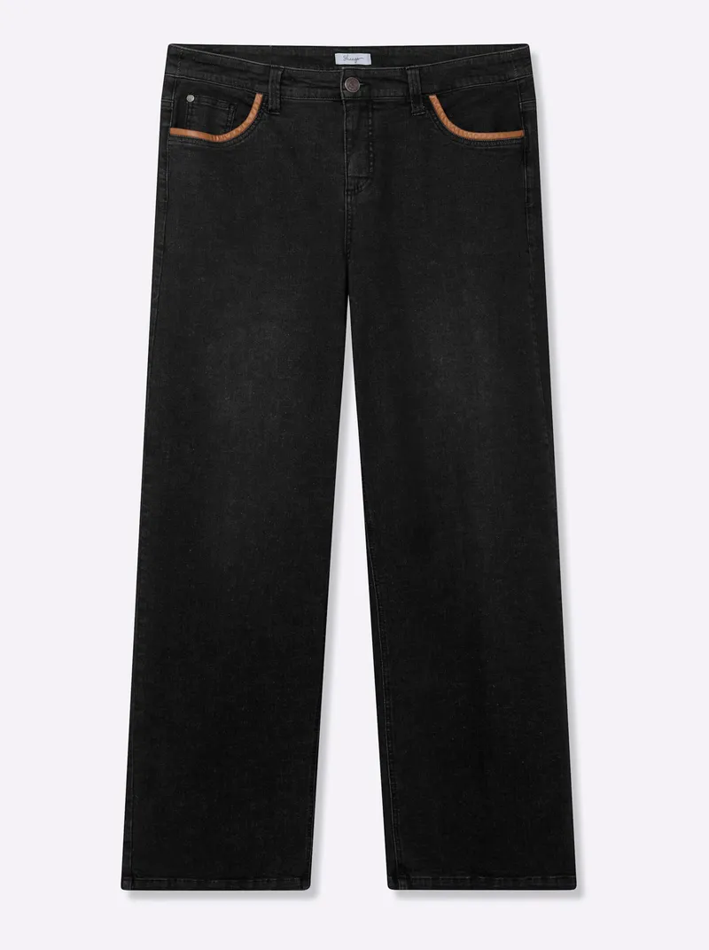 sheego Jeans black denim, Black denim, – Produktbild 1 von 2