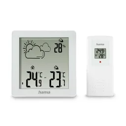 Hama Hama Wetterstation "Zakynthos", Thermometer, Hygrometer, mit Außensensor, Weiß – Produktbild 1 von 1