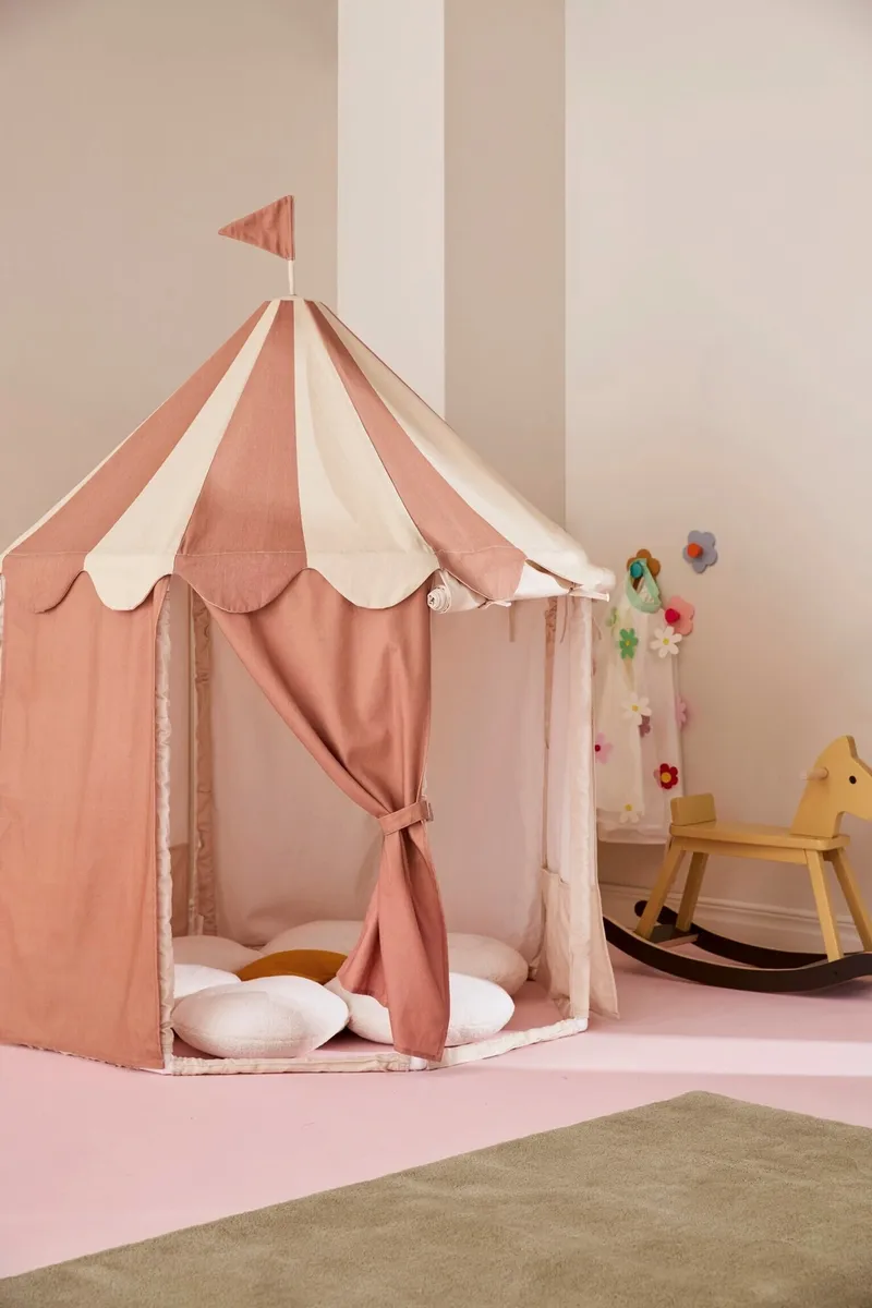 Kids Concept Pavillon Zelt gestreift dusty braun – Produktbild 3 von 3