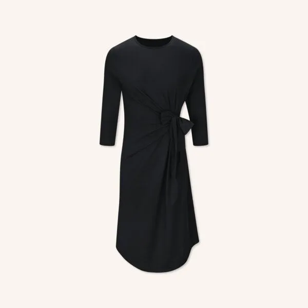 NORDLICHT NORDLICHT Langarm Jersey Kleid Greta, Schwarz, – Produktbild 2 von 4