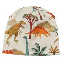 Walkiddy Beanie Creme Dinosaurier Allover Bio-Baumwolle GOTS – Walkiddy – Produktbild 1 von 1