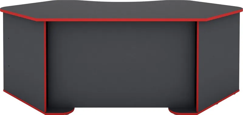 byLIVING Gamingtisch Thanatos, Breite 198 cm, moderner Eckschreibtisch, Grau|rot, – Produktbild 5 von 5