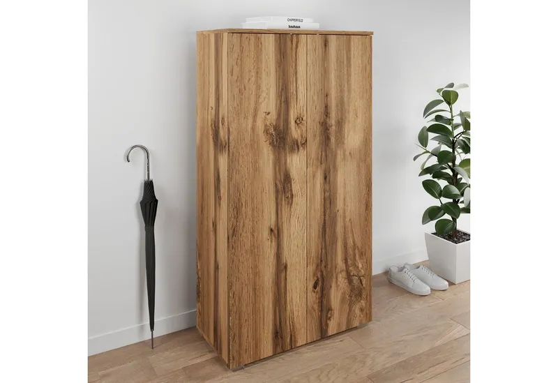 OTTO home Schuhschrank Paris grifflose Schuhregal Breite 70cm, mit 6 geräumigen Fächern, Braun, – Produktbild 2 von 5