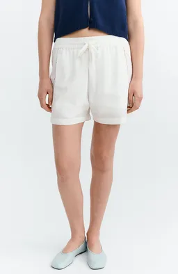 thinking mu Thinking MU Damen vegan Shorts Geranio Bestickt Weiß – Produktbild 1 von 1