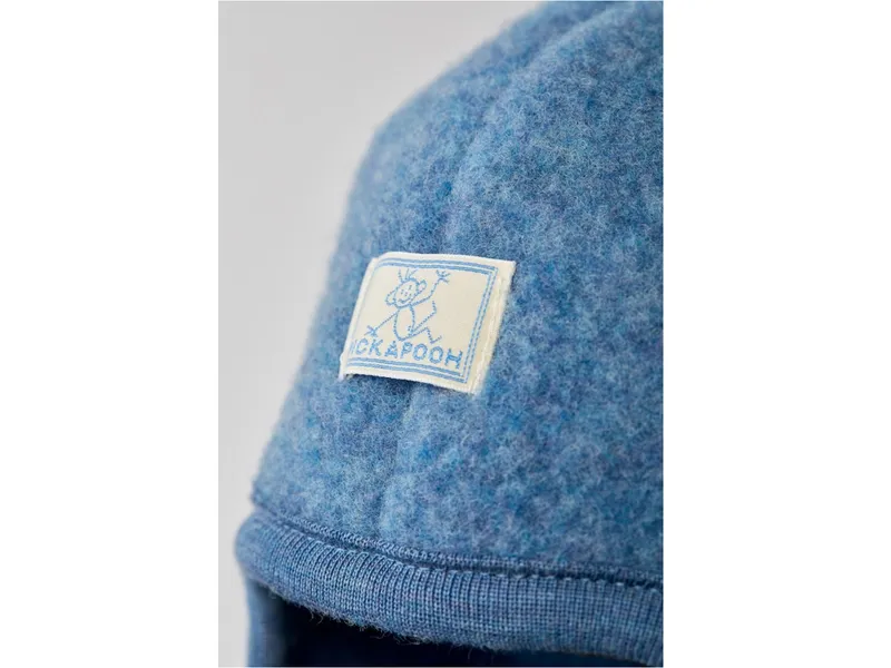 Pickapooh Pickapooh Baby und Kinder Schalmütze Bio-Schurwolle jeans Gr. 52, Blau, – Produktbild 2 von 2