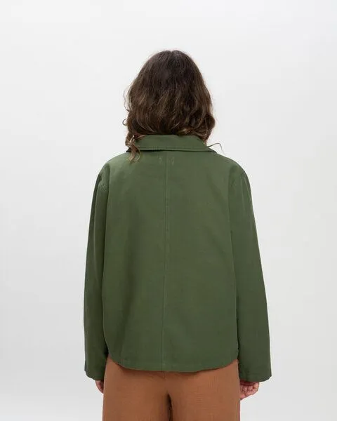 MATONA Matona Hemdjacke aus Baumwolle für Frauen / Twill Classic Jacket, Artichoke, – Produktbild 2 von 4