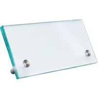 SignSystems SignSystems Namensaufsteller "Cristallo" 20 x 7 cm, 2 Halter, Ø 10 mm – Produktbild 1 von 1