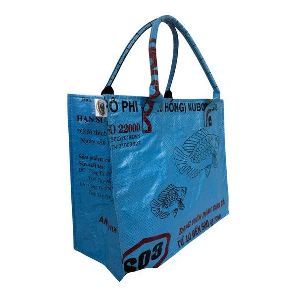 Beadbags Beadbags Einkaufstasche Ri94 recycelter Reissack, Mittelblau (1), – Produktbild 2 von 4