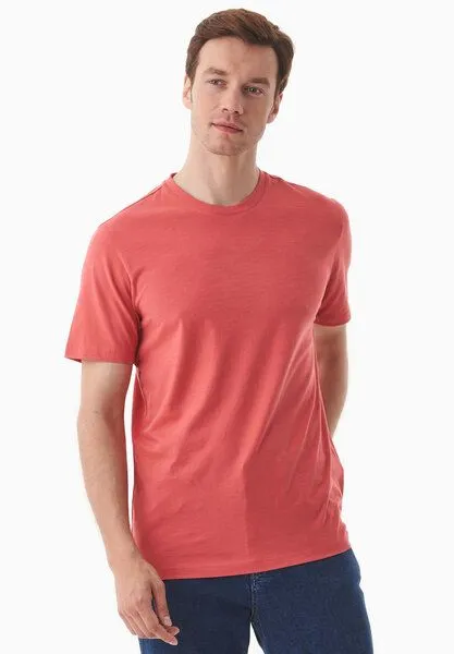 ORGANICATION ORGANICATION Basic T-Shirt aus Bio-Baumwolle, Radiant red, – Produktbild 1 von 4