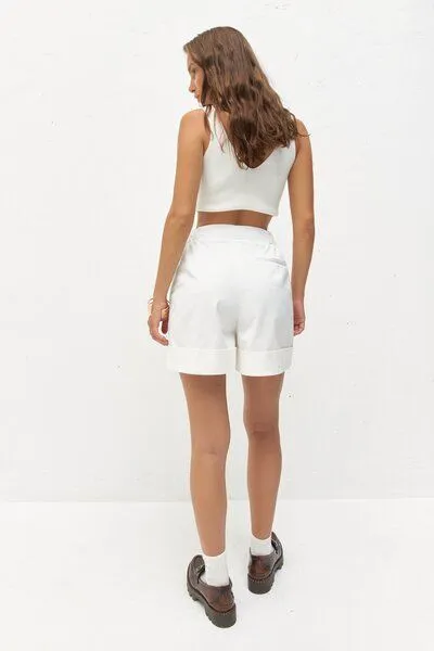 IVA RYCH IVA RYCH Shorts mit maskulinem Schnitt I Deadstock, Weiss, – Produktbild 3 von 3