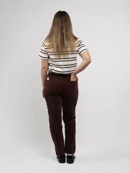 Côtelé Côtelé Damen vegan Hose Mit Geradem Bein Schokoladenbraun – Produktbild 1 von 1