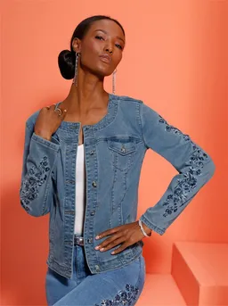 creation L Blusenblazer Lyocell-Baumwoll-Jeansblazer Langarm – Produktbild 1 von 1