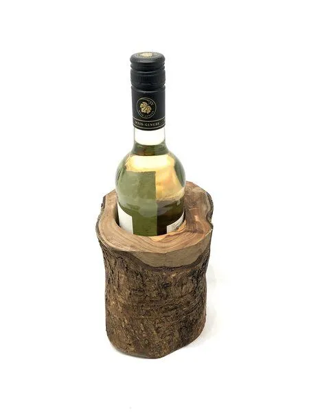 Olivenholz erleben Olivenholz erleben Weinkühler rustikal aus Olivenholz – Produktbild 2 von 4