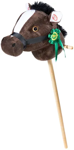 Heunec STECKENPFERD mit Plakette dunkelbraun Kuscheltier – Produktbild 1 von 1