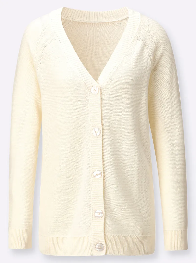 Witt Strickjacke ecru, Ecru, – Produktbild 1 von 2